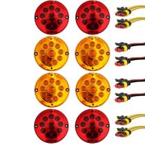 KIT 8 Lanterna Traseira Ônibus Cometa 155mm 10 LED 24V + Conector KIT 8 Lanterna Traseira Ônibus Cometa 155mm 10 LED 24V + Conector