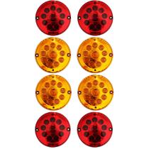 KIT 8 Lanterna Traseira Ônibus Cometa Caminhão 155mm 10 LED 24V KIT 8 Lanterna Traseira Ônibus Cometa Caminhão 155mm 10 LED 24V