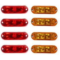 Kit 8 lanterna vigia teto van escolar ducato baú led am vm Kit 8 lanterna vigia teto van escolar ducato baú led am vm