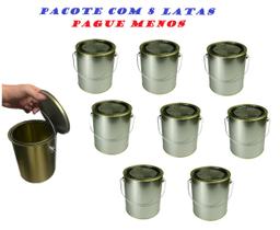 Kit 8 Lata Galão 3,6l Artesanato Carne Banha Tinta Quimicos