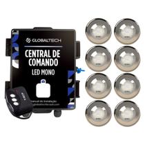 Kit 8 LED MONO 10W + Central de Comando Globaltech 120W