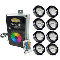 Kit 8 Led Piscina JWAY20 9W Rgb + Controlador JMCW08 Jacuzzi