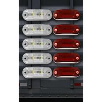 Kit 8 Leds Teto Van Caminhão Placa Bivolt Cristal/Vermelho Kit 8 Leds Teto Van Caminhão Placa Bivolt Cristal/Vermelho