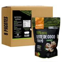 Kit 8 Leite de Coco em Pó 100 Vegetal Vegano Sem Lactose 454g