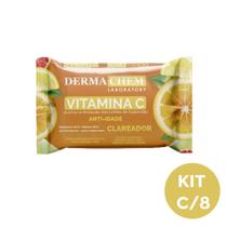 Kit 8 Lenço Umedecido Demaquilante Vitamina C Dermachem 25un