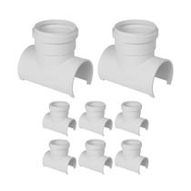 kit 8 Liga Fácil Tapa Furo Tee Esg 100x100mm Mold Estrela