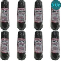 Kit 8 Linhas Princesinha Moda Fina Cor Preto 500 Metros Incomfio Tranças de Cabelo e Crochê
