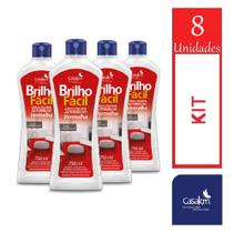 Kit 8 Líquida Cera Autobrilho Brilho Fácil vermelha 750mL