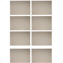 Kit 8 Lugar Americano Prático Resistente em Frame 45x30 Nude