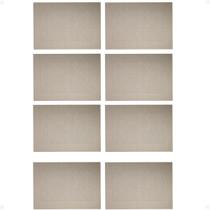 Kit 8 Lugar Americano Prático Resistente Em Frame 45X30 Nude