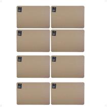 Kit 8 Lugar Americano Premium Trama 45X30 Cm Nude Paramount