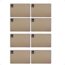 Kit 8 Lugar Americano Premium Trama 45X30 cm Nude Paramount