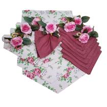 Kit 8 lugares - Caimento em v rosas cor de rosa