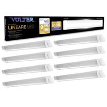 Kit 8 Luminaria Led Sobrepor Linear 18w 6500k Bivolt 60cm Kit 8 Luminaria Led Sobrepor Linear 18w 6500k Bivolt 60cm