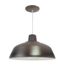 Kit 8 Luminária Pendente Retro 40cm Interior Branco Brilho Com Fiação 110/220v