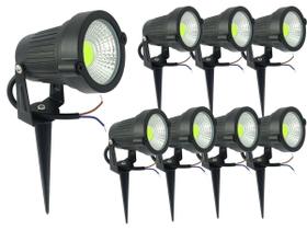 Kit 8 Luminária Spot Luz Led De Alto Brilho 7w 110v/220v Espeto De Jardim - Negócio de Gênio