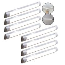 Kit 8 Luminária Tubular Sobrepor De Led Line 36w Branco Frio