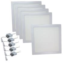 Kit 8 Luminárias LED 24W Embutir Quadrado Plafon 30x30 Branco 6500k Kit 8 Luminárias LED 24W Embutir Quadrado Plafon 30x30 Branco 6500k