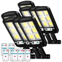 KIT 8 Luz Luminária Solar Com Controle Remoto 300w Leds Fortes Bateria 1500MAH LKY0034