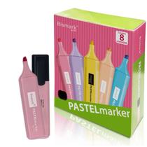 Kit 8 Marca Textos Bismark YES Rosa Pastel Alta Qualidade de Marcação Durabilidade Material Escolar