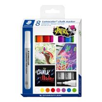 Kit 8 Marcadores Giz Líquido Staedtler Lumocolor 344 Chalk Kit 8 Marcadores Giz Líquido Staedtler Lumocolor 344 Chalk