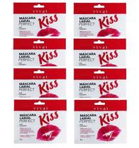 Kit 8 Máscara Labial Perfect Kiss Com Colágeno 8g - Vivai