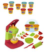 Kit 8 Massinha Modelar + Maquina Faz Pizza e Pasta c/13pçs Kit 8 Massinha Modelar + Maquina Faz Pizza e Pasta c/13pçs