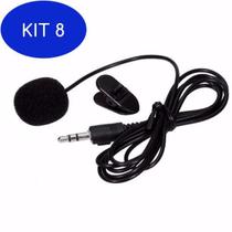 Kit 8 Microfone de Lapela Para Celulares, Pcs e Tablets