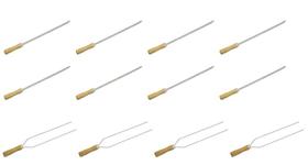 Kit 8 mini espeto simples 4 duplo churrasco 39 cm churrasquinho matrinox