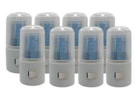 Kit 8 Mini Luminária de Tomada Abajur de LED Iluminação Noturna Ambiente Universal Bivolt Kit 8 Mini Luminária de Tomada Abajur de LED Iluminação Noturna Ambiente Universal Bivolt