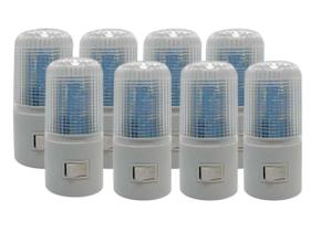 Kit 8 Mini Luminária Tomada Abajur Led Iluminação Noturna
