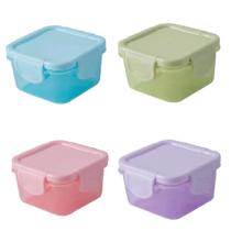 Kit 8 Mini Potes Recipiente com Trava Plástico Coloridos Kit 8 Mini Potes Recipiente com Trava Plástico Coloridos