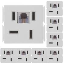 Kit 8 Modulo Tomada Para Telefone Branco Rj11 Tramontina
