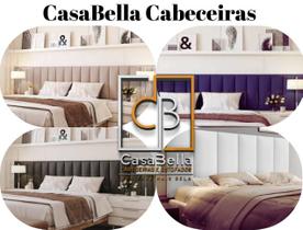 kit 8 Modulos de Cabeceira Estofada cama casal em Suede ou material sintético várias cores - CasaBella Cabeceiras