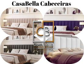 kit 8 Modulos de Cabeceira Estofada cama casal em Suede ou material sintético várias cores