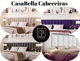 kit 8 Modulos de Cabeceira Estofada cama casal em Suede ou material sintético várias cores - CasaBella Cabeceiras