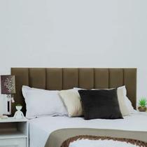 Kit 8 Módulos Placas De Cabeceira Estofada Queen Marrom