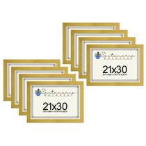 Kit 8 Molduras Porta Diploma Certificado A4 21x30 Amarelo Kit 8 Molduras Porta Diploma Certificado A4 21x30 Amarelo