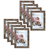 Kit 8 Molduras Porta Retrato 15X21 Marrom