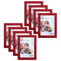 Kit 8 Molduras Porta Retrato 15X21 Vermelho