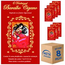 KIT 8 O Tradicional Baralho Cigano 36 Cartas Plastificadas