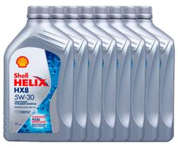 Kit 8 Óleo De Motor Shell Helix HX8 5w30 Sintético API SN e ACEA A3/B3/B4
