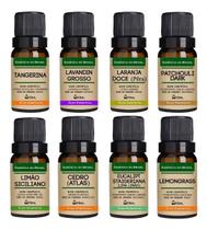 Kit 8 Óleos Essenciais 10ml - Puro E Natural