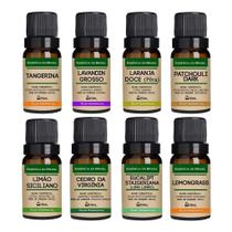 Kit 8 Óleos Essenciais 10Ml - Puro E Natural