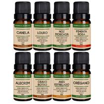 Kit 8 Óleos Essenciais - Especiado - Puros e Naturais 10ml Kit 8 Óleos Essenciais - Especiado - Puros e Naturais 10ml