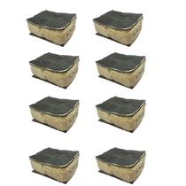 Kit 8 Organizador Cinza Gg Para Guarda Roupas E Gavetas