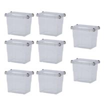 Kit 8 Organizador de Armário Pratic Box 2L C/Tampa