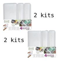 Kit 8 Organizador De Gavetas Divisor Porta Talheres Cozinha Top - DASPLAST