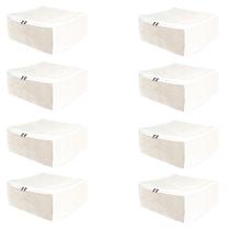 Kit 8 Organizador de Gavetas Guarda Roupa Multiuso Branco