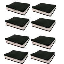 Kit 8 Organizador de Guarda Roupa e Gaveta Maleiro Preto PP Kit 8 Organizador de Guarda Roupa e Gaveta Maleiro Preto PP